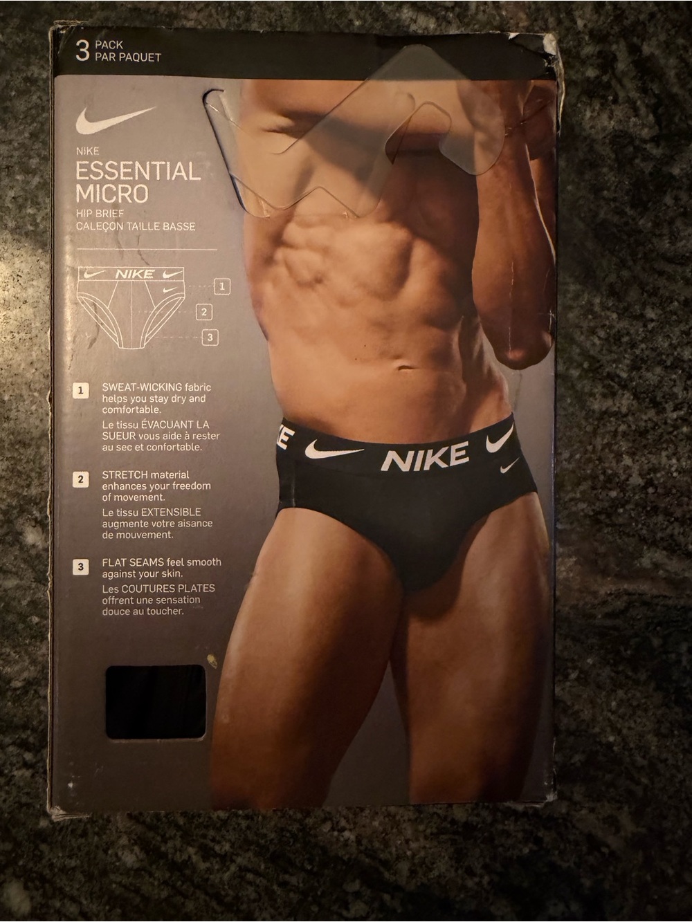 Nike Men's Black Hip Briefs - 2 Pack